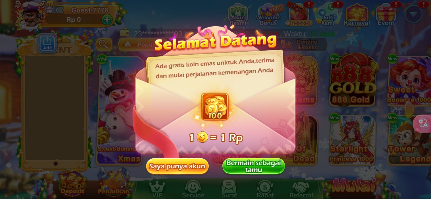 Unduh 4892 APK untuk mendapatkan 100 koin emas gratis dan mulai bermain game slot dan kasino favorit Anda.